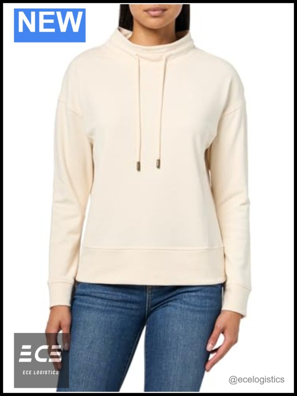 Long Sleeve Mock Neck Pullover Sweatshirt Solid Regular Fit